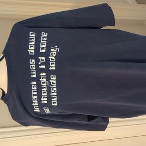Navy Blue "funny" Internet shir